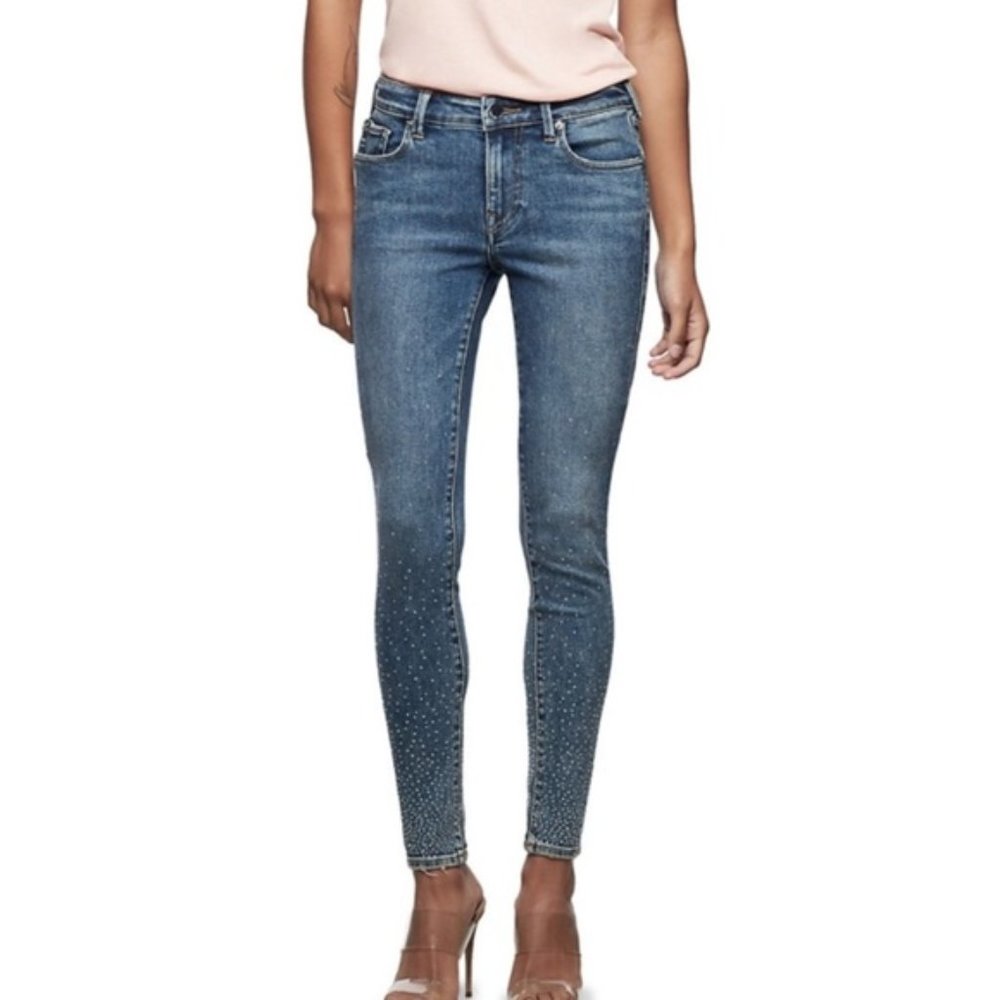 True Religion Jennie Light Wash Jeans Rhinestones